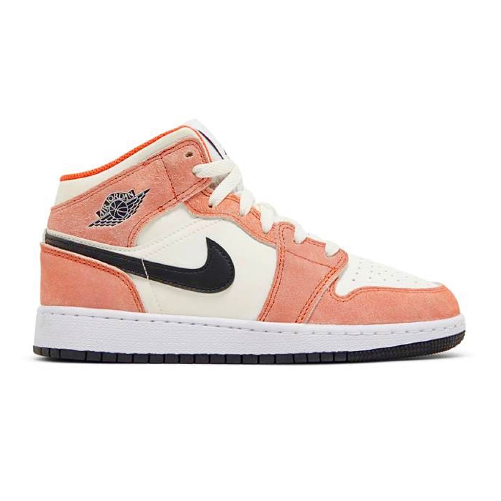 Jordan 1 Mid SE Orange Suede GS