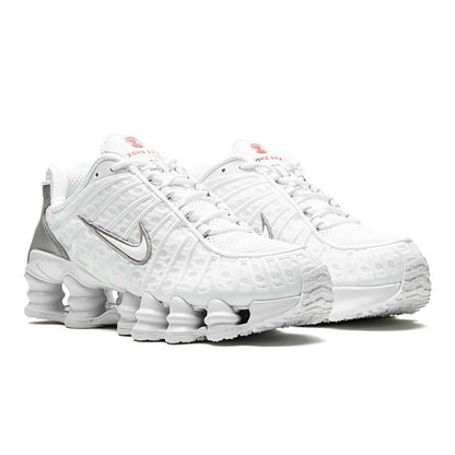 Nike Shox TL White Metallic Silver Max Orange