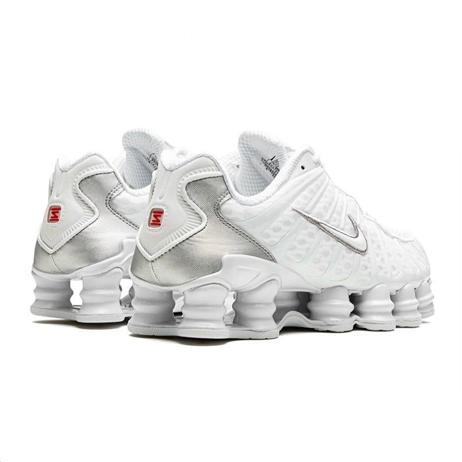 Nike Shox TL White Metallic Silver Max Orange