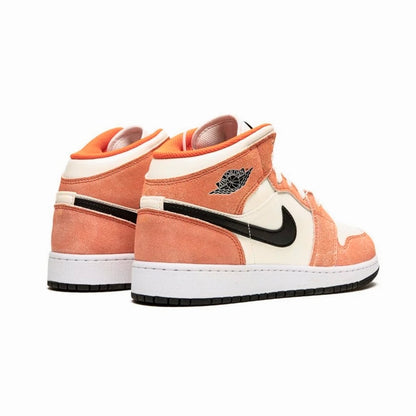 Jordan 1 Mid SE Orange Suede GS